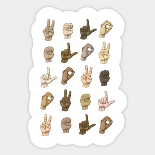 Sign Language - find the love Sticker